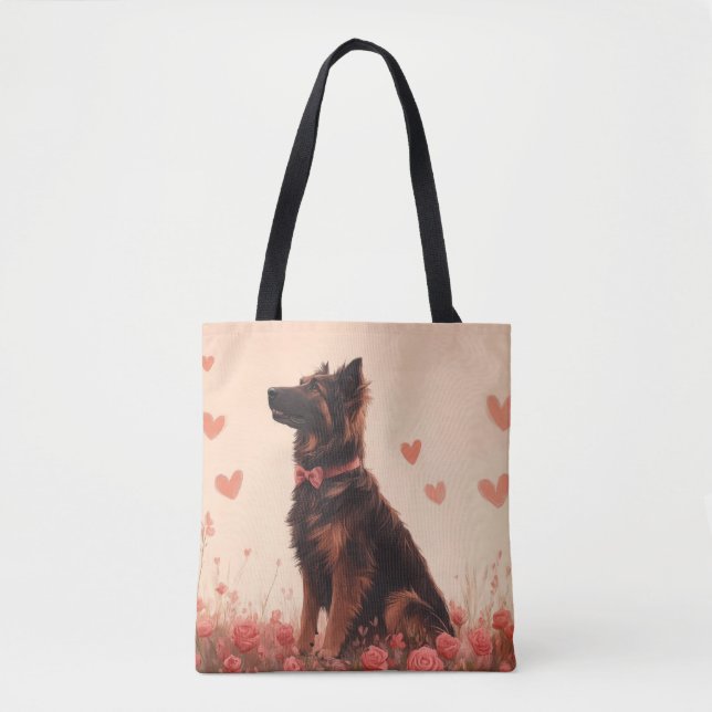 Anatolischer Schäferhund mit Rose - Valentinstag (Vorderseite)