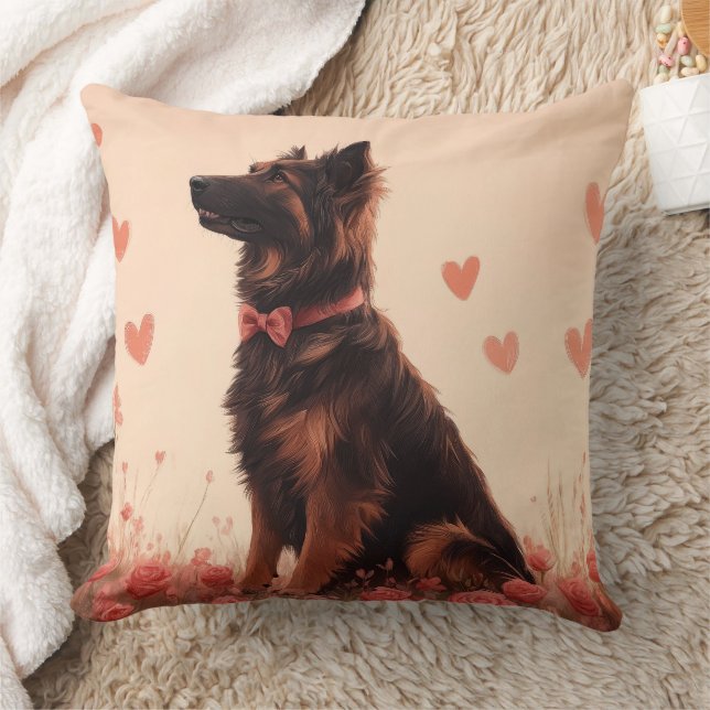 Anatolischer Schäferhund mit Rose - Valentinstag Kissen (Decke)