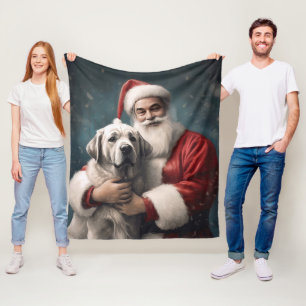 Anatolischer Schäferhund mit Weihnachten des Weihn Fleecedecke