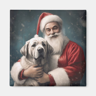 Anatolischer Schäferhund mit Weihnachten des Weihn Magnet