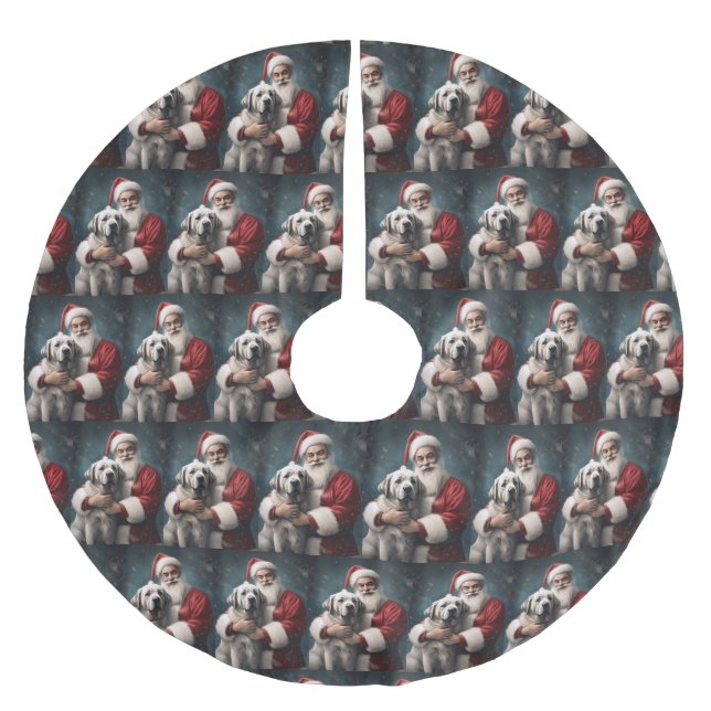 Anatolischer Schäferhund mit Weihnachten des Weihn Polyester Weihnachtsbaumdecke (Vorderseite)