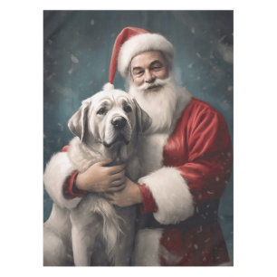 Anatolischer Schäferhund mit Weihnachten des Weihn Tischdecke