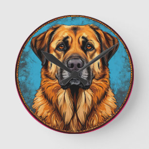 Anatolischer Schäferhund Runde Wanduhr