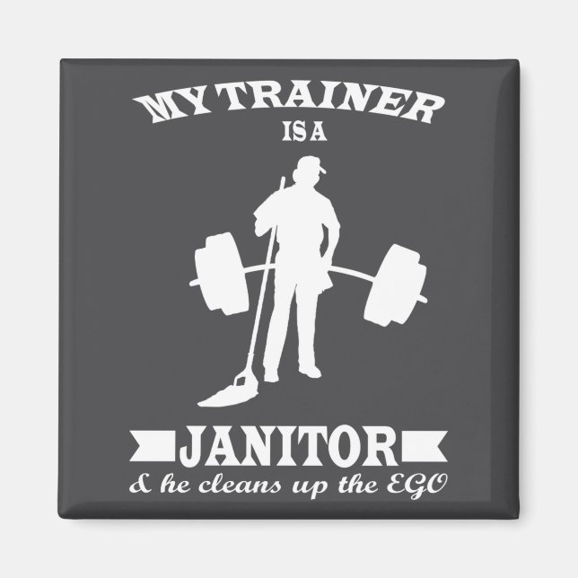 Anatoly My Trainer Is Janitor Funny Gym Prank  Magnet (Vorne)
