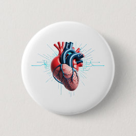 Anatomical Heart - Artistic Medical Abbildung Button