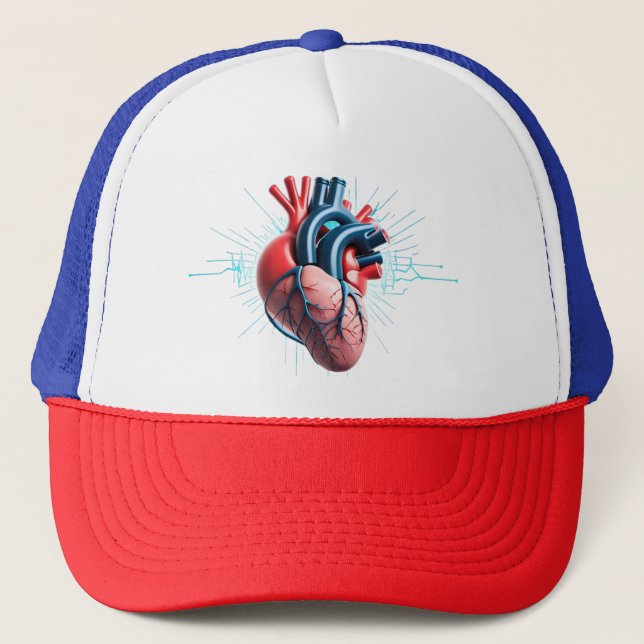 Anatomical Heart - Artistic Medical Abbildung Truckerkappe (Vorderseite)
