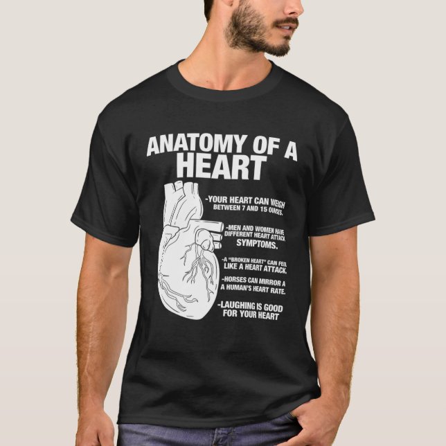 Anatomical Heart  Cool Cardiologist T-Shirt (Vorderseite)