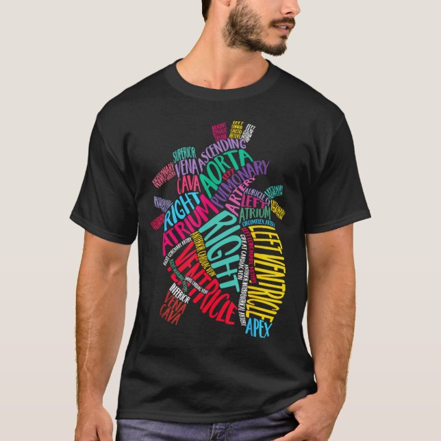 Anatomical Heart Design Cardiac Cardiovascular Icu T-Shirt (Vorderseite)
