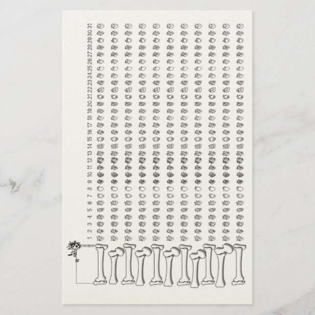 Anatomical Heart Habit Tracker – Gothic Habit Trac Briefpapier (Vorderseite)