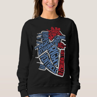 Anatomical Heart Medical Parts Cardiologist Surgeo Sweatshirt