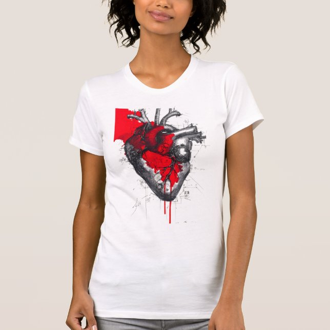 Anatomical Heart Trash Polka Art Women's T-Shirt (Vorderseite)