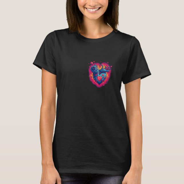 Anatomical Mechanical Heart with Laser Gun Cyberpu T-Shirt (Vorderseite)