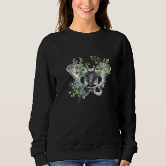 Anatomical pelvis floral anatomy skeleton orthoped sweatshirt