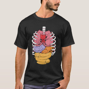 Anatomicat Menschliche Anatomie Röntgenkatze T-Shirt