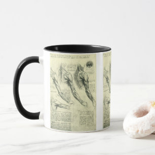 Anatomie Arm und Schulter von Leonardo da Vinci Tasse