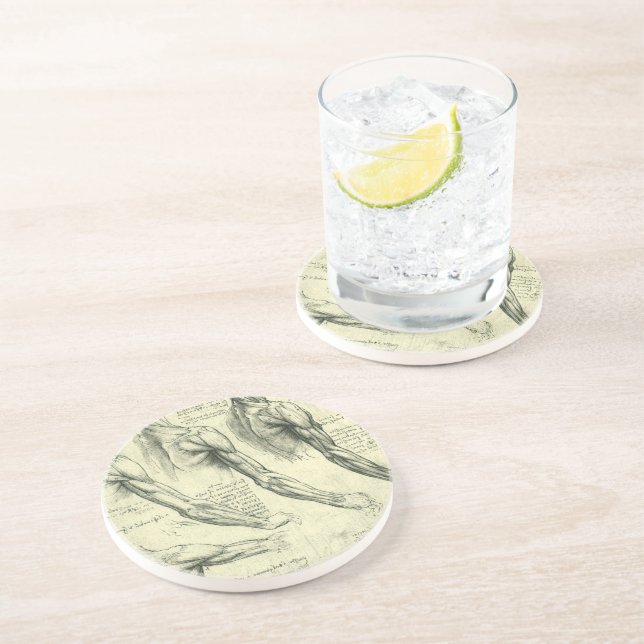 Anatomie Arm und Schulter von Leonardo da Vinci Untersetzer (Seite)