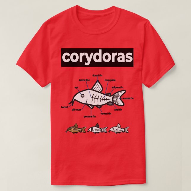 Anatomie Corydoras T-Shirt (Design vorne)