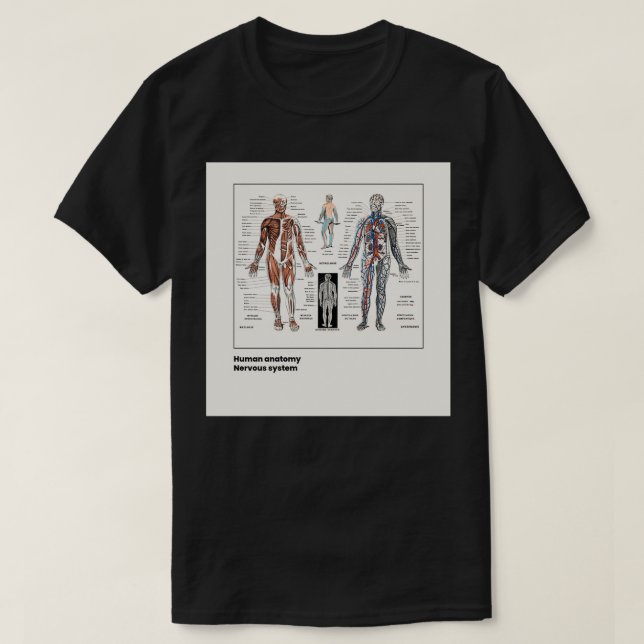 Anatomie der antiken Abbildung des menschlichen Kö T-Shirt (Design vorne)