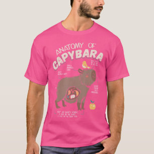 Anatomie der Capybara-Rodent-Tiere Capybaras Funny T-Shirt