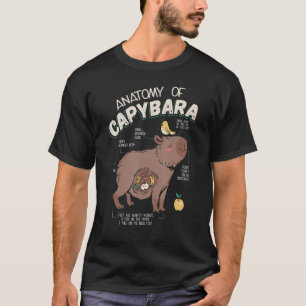Anatomie der Capybara-Rodent-Tiere Capybaras Funny T-Shirt