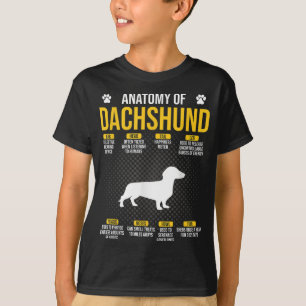 Anatomie der Dackel Hund Lover T-Shirt