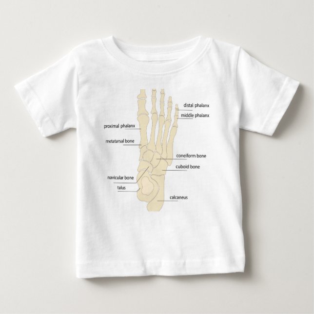 Anatomie der Fußknochen Baby T-shirt (Vorderseite)