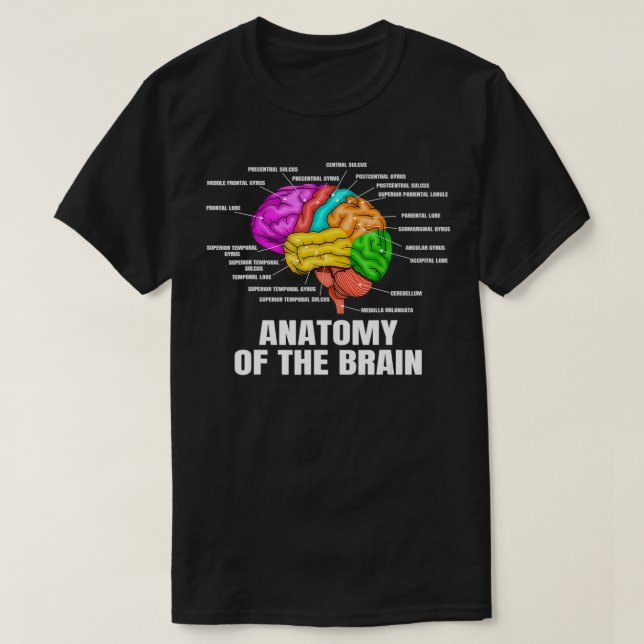 Anatomie der Gehirnmedizin und Physiolo T-Shirt (Design vorne)
