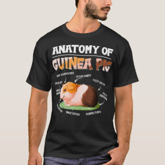 Anatomie der Guinea Schweinefleisch Niedliche Kart T-Shirt