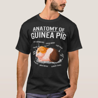 Anatomie der Guinea Schweinefleisch Niedliche Kart T-Shirt