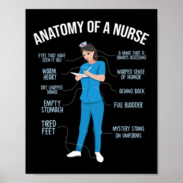 Anatomie der Krankenschwester Poster (Vorne)