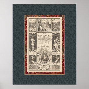 Anatomie der melancholischen faszinierenden Antike Poster