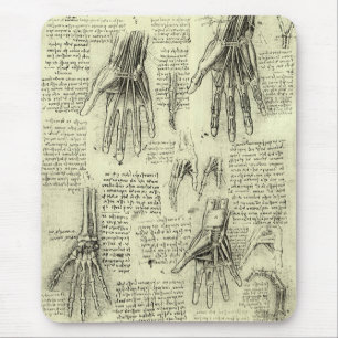 Anatomie der menschlichen Hand durch Leonardo da V Mousepad