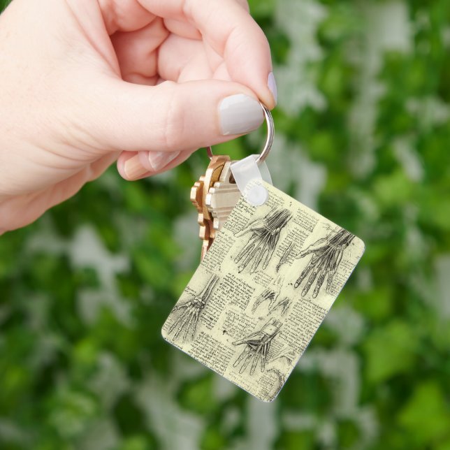 Anatomie der menschlichen Hand durch Leonardo da V Schlüsselanhänger (Hand)