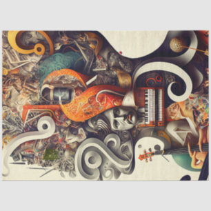Anatomie der Musikreihe Design 4 Seidenpapier