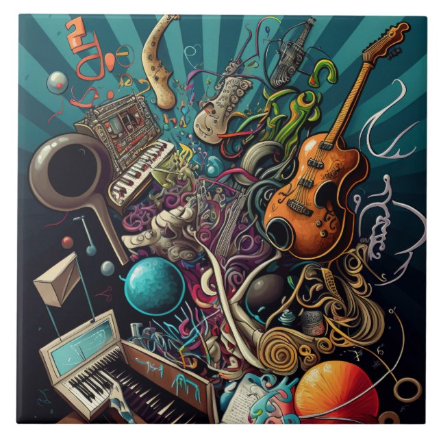 Anatomie der Musiksammlung Fliese (Vorderseite)