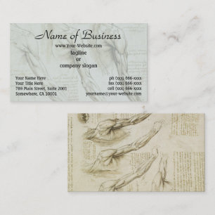 Anatomie der Muskeln Leonardo da Vinci Visitenkarte