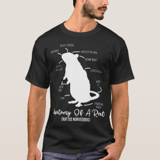 Anatomie der Ratte für Rattenliebhaber und Haustie T-Shirt