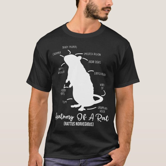 Anatomie der Ratte für Rattenliebhaber und Haustie T-Shirt (Vorderseite)