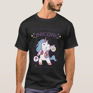 Anatomie der Unicorn-Illustration Inspiration Magi T-Shirt