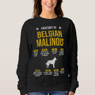 Anatomie des belgischen Malinois-Hundes Lover Sweatshirt