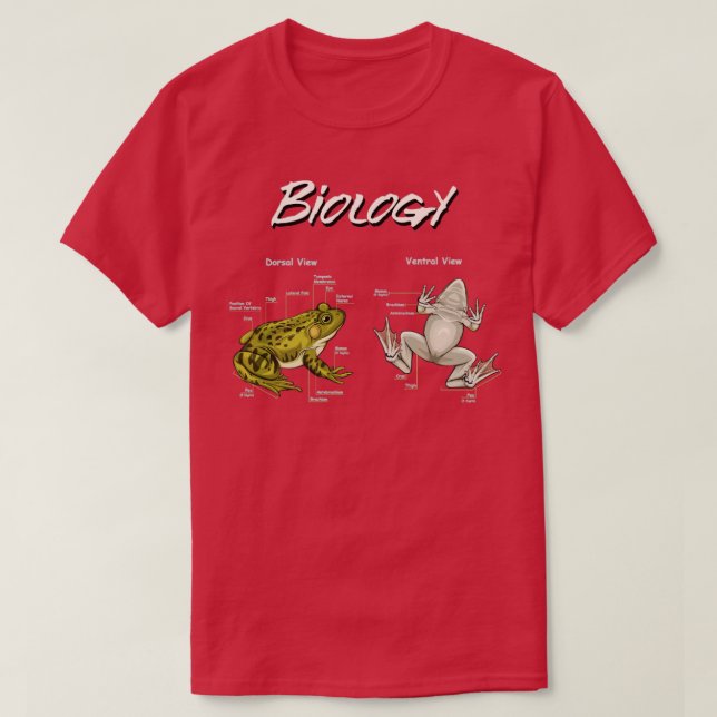Anatomie des biologischen Frosches T-Shirt (Design vorne)