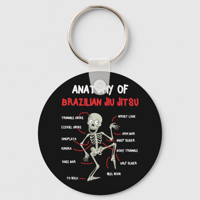 Anatomie des brasilianischen Jiu Jitsu BJJ Skeleto Schlüsselanhänger (Vorderseite)