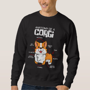 Anatomie des Corgi Hundes Sweatshirt