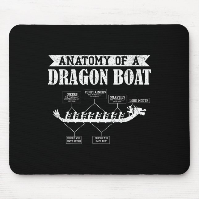 Anatomie des Drachenbootrennens Liebhaber Boote Re Mousepad (Vorne)
