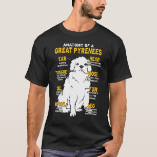 Anatomie des großen Pyrenäenhundes T-Shirt