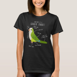 Anatomie des grünen Quakers, Niedlicher Funny Pet  T-Shirt