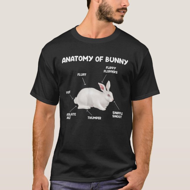 Anatomie des Hasenkaninchens T-Shirt (Vorderseite)