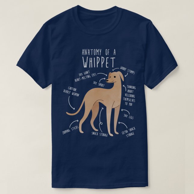 Anatomie des Hundes 1 T-Shirt (Design vorne)