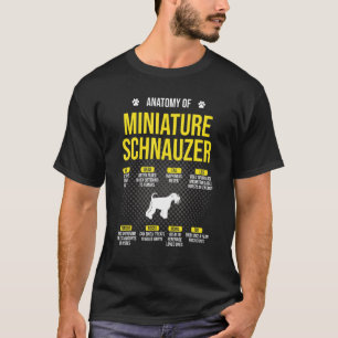 Anatomie des kleinsten Schnauzer-Hundes Lover T-Shirt
