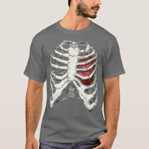 Anatomie des Menschen Herz menschliches Skelett T-Shirt